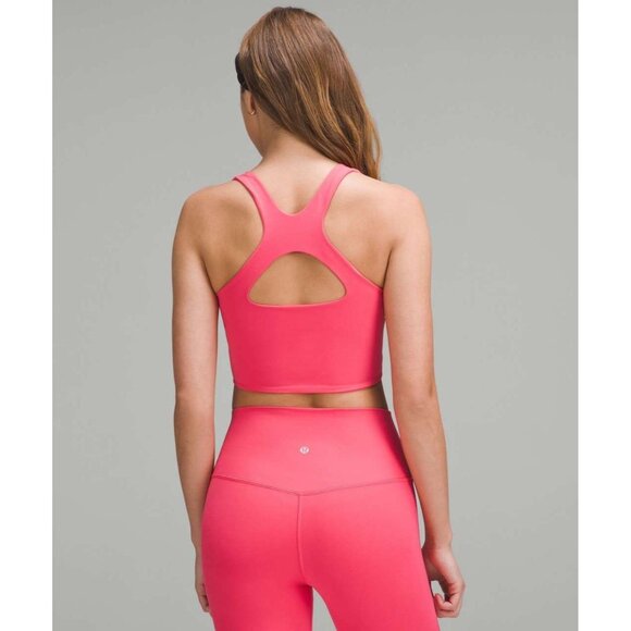 LULULEMON Bend This Scoop And Cross Glaze Pink Sports Bra Tank, Size L/XL - Picture 2 of 15